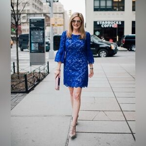 Eliza J Royal Blue Lace Dress